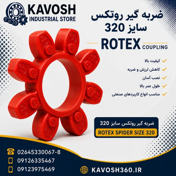 تصویر خانوادهٔ محصول؛ تصویر اختصاصی این شماره فنی نیست - تصویر گروه ضربه‌گیر کوپلینگ روتکس؛ ابعاد واقعی از روی عکس قابل تعیین نیست